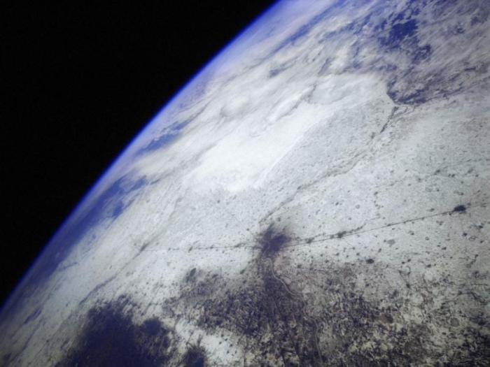 Demiryolu hattının uzaydan görünümü