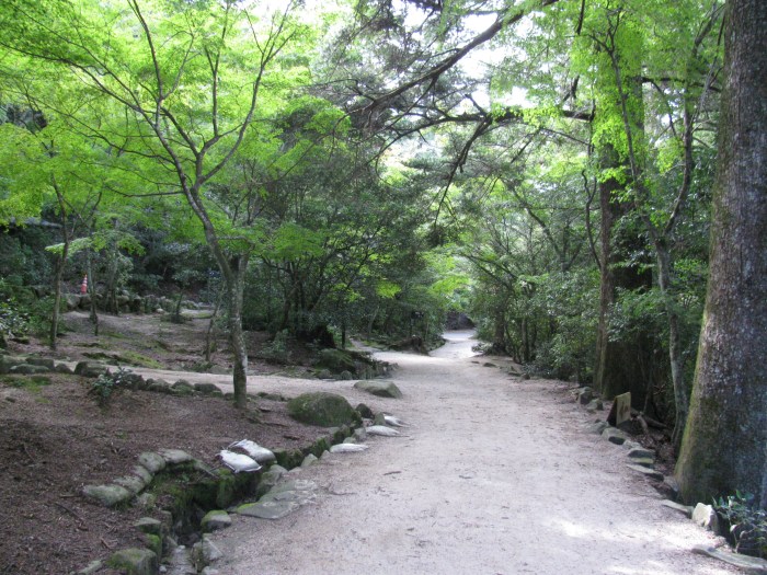 Japonya Hiroşima'da yürüyüş yolu