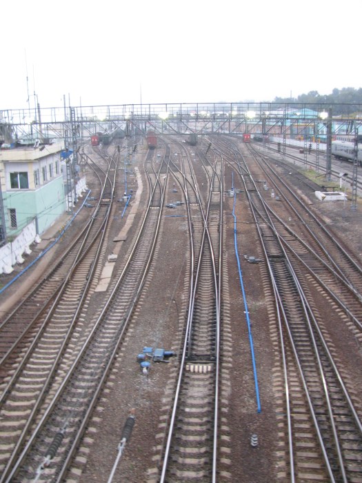 Rusya İrkutsk'da tren yolu